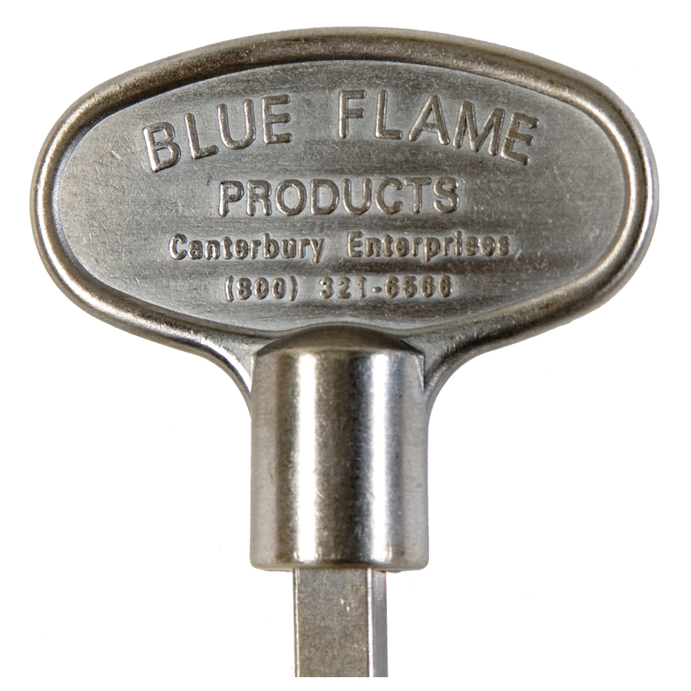 Dante Blue Flame Fireplace Pewter 8" Gas Valve Key 1/4"  5/16" Stem New 