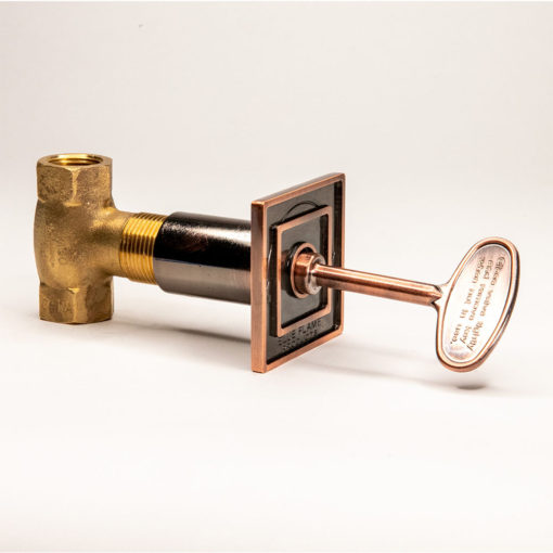 1/2" Square Flange Straight Valve Kit - 81,800 BTU - Rubbed Bronze